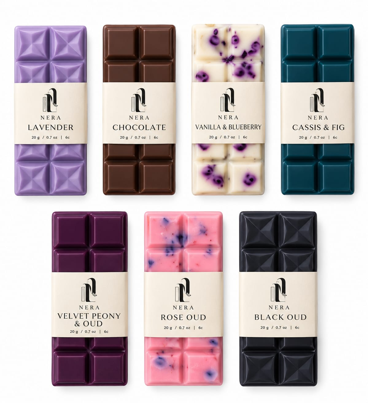 NÉRA All-In-One Wax Bar Set with seven scents
